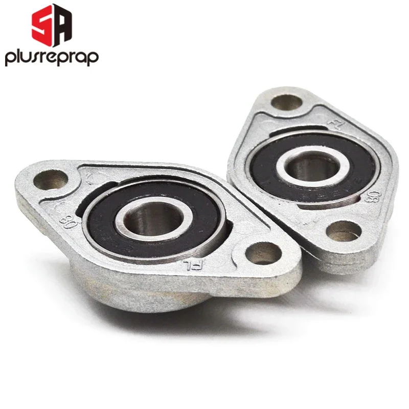 KFL08 Miniature Pillow Block Flange 8mm Bore Metal Rhombic Bearing Zinc Alloy 3D Printer DIY Parts for T8 Lead Screw