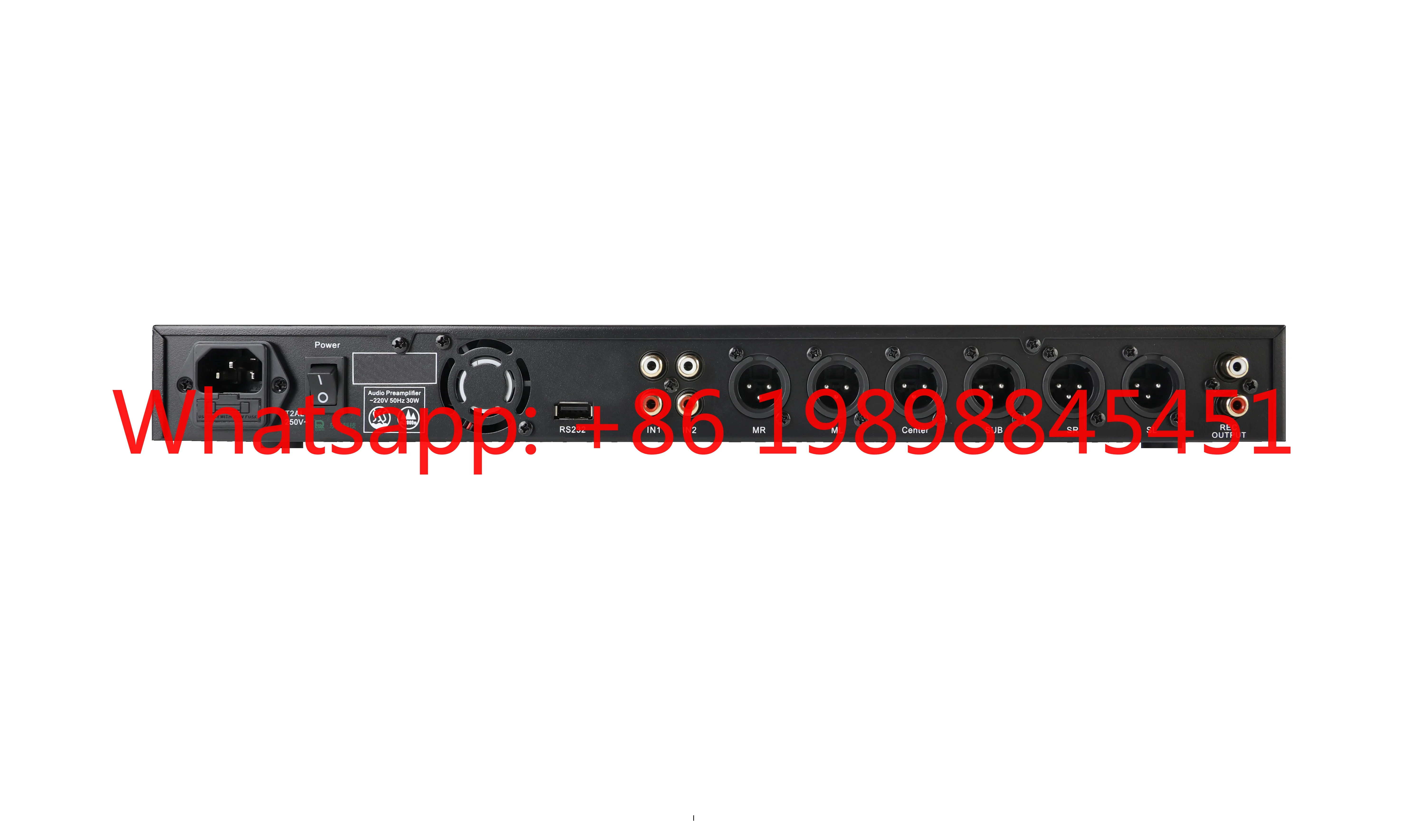 DQINFOS DQ-MP26K 6 Channel Digital Preamplifier, 95dB SNR Music Effect Preamp for KTV Stage