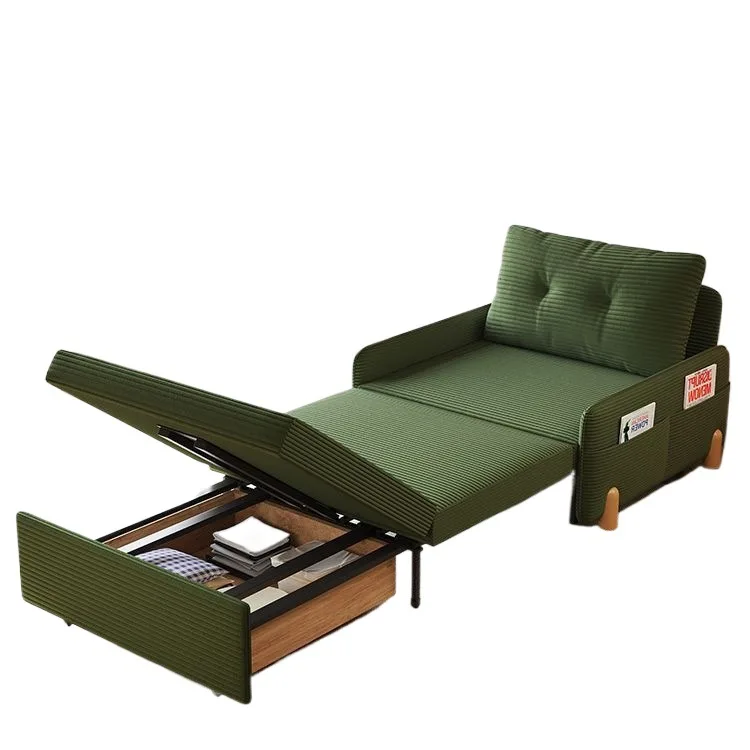 

Corduroy, foldable, sofa bed, dual-purpose, small apartment, living room, multi-function, telescopic
