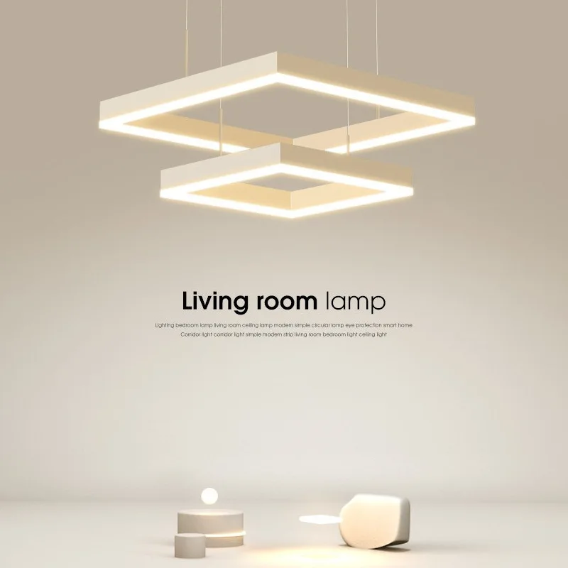 Living Room Chandelier Nordic Lamps Modern Minimalist Dining Room Bedroom Led Minimalist White Headlight Main Lamp