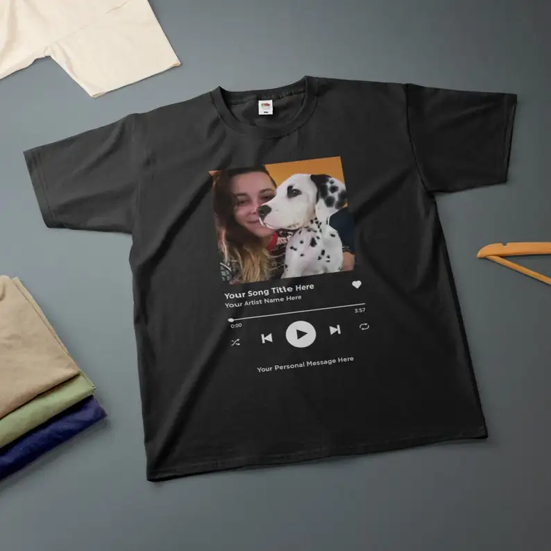 Camiseta personalizada con lista de reproducción de canciones en streaming para novios, novias, San Valentín, música, amor, cump