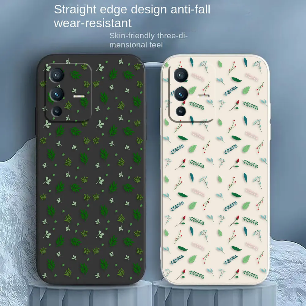 Rainforest Leaf Phone Case For VIVO S1 S5 S6 S7 S9 S9E S10 S12 S15 S16 S16E V29 V20 V21 V23 V25 V27 PRO 5G Case Funda Shell Capa