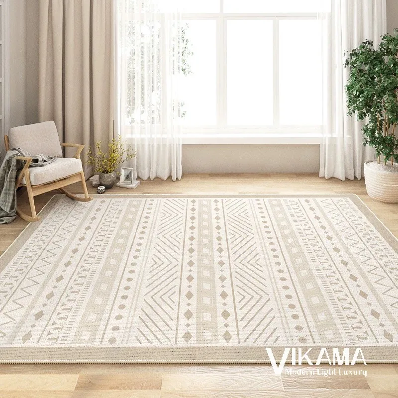 VIKAMA Moroccan Persian decorative carpet bed blanket Bohemian ethnic style Living room bedroom sofa non-slip floor mat