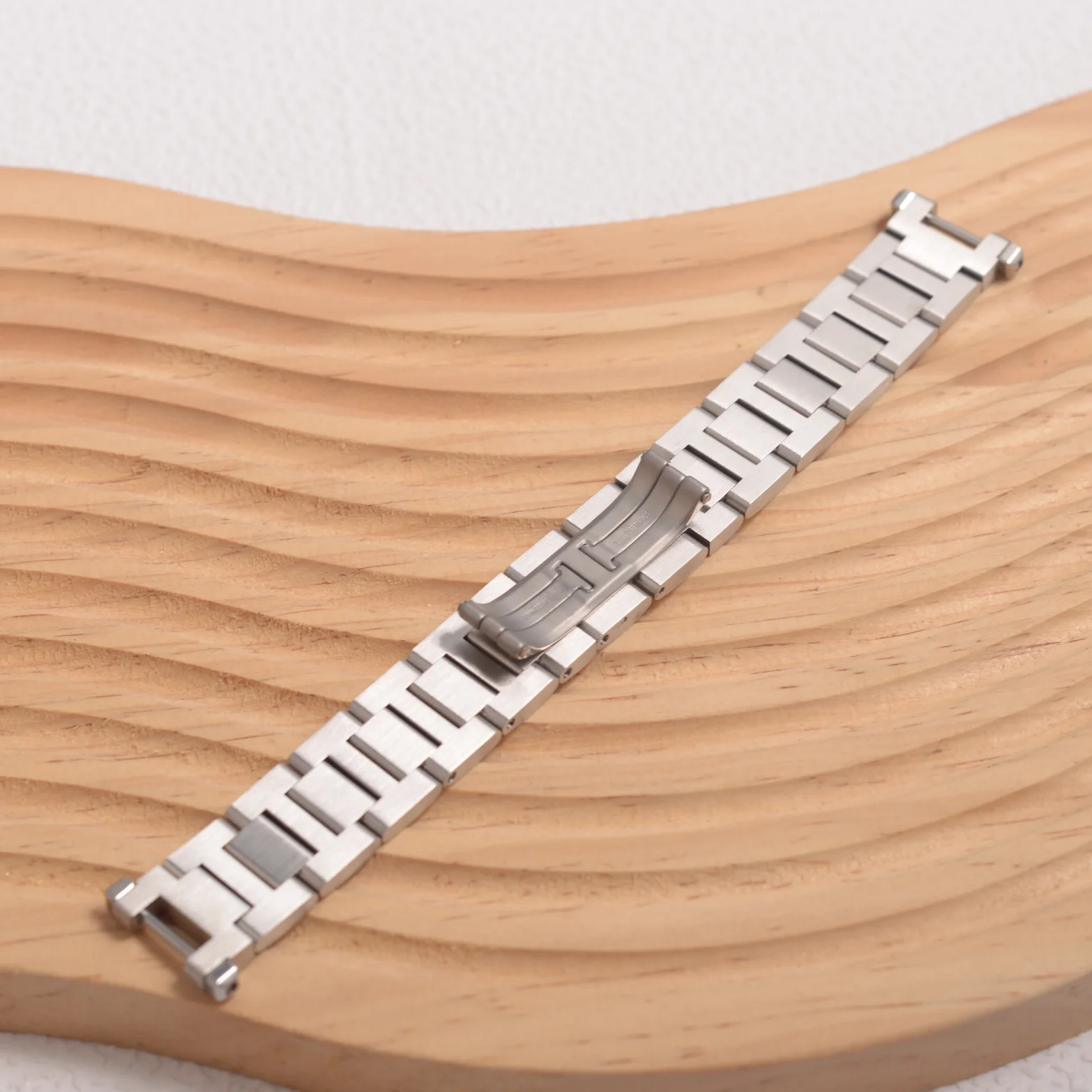 18mmx10mm Men's Bracelet For Cartier Pasha Stainless steel Watch Strap Notch Precision steel Watch Band Wristband Folding Clasp