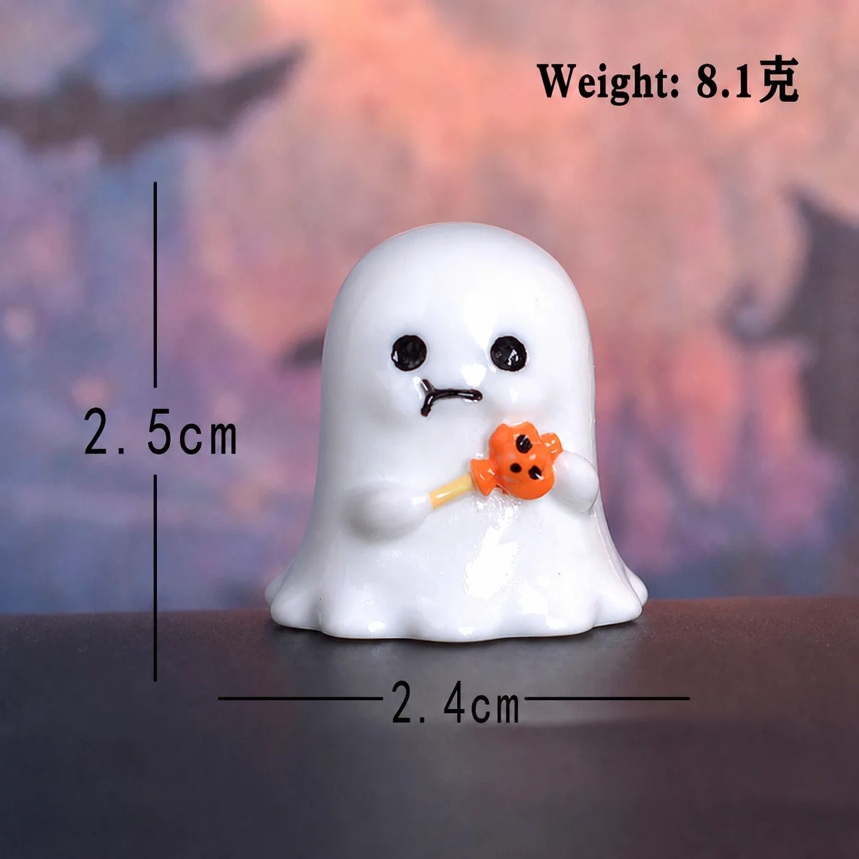 Decorative Mini Ornaments Mini Wizard Ghost Figurines Halloween Bat Figurines Handcrafted Cartoon Ghost Figurines For Home