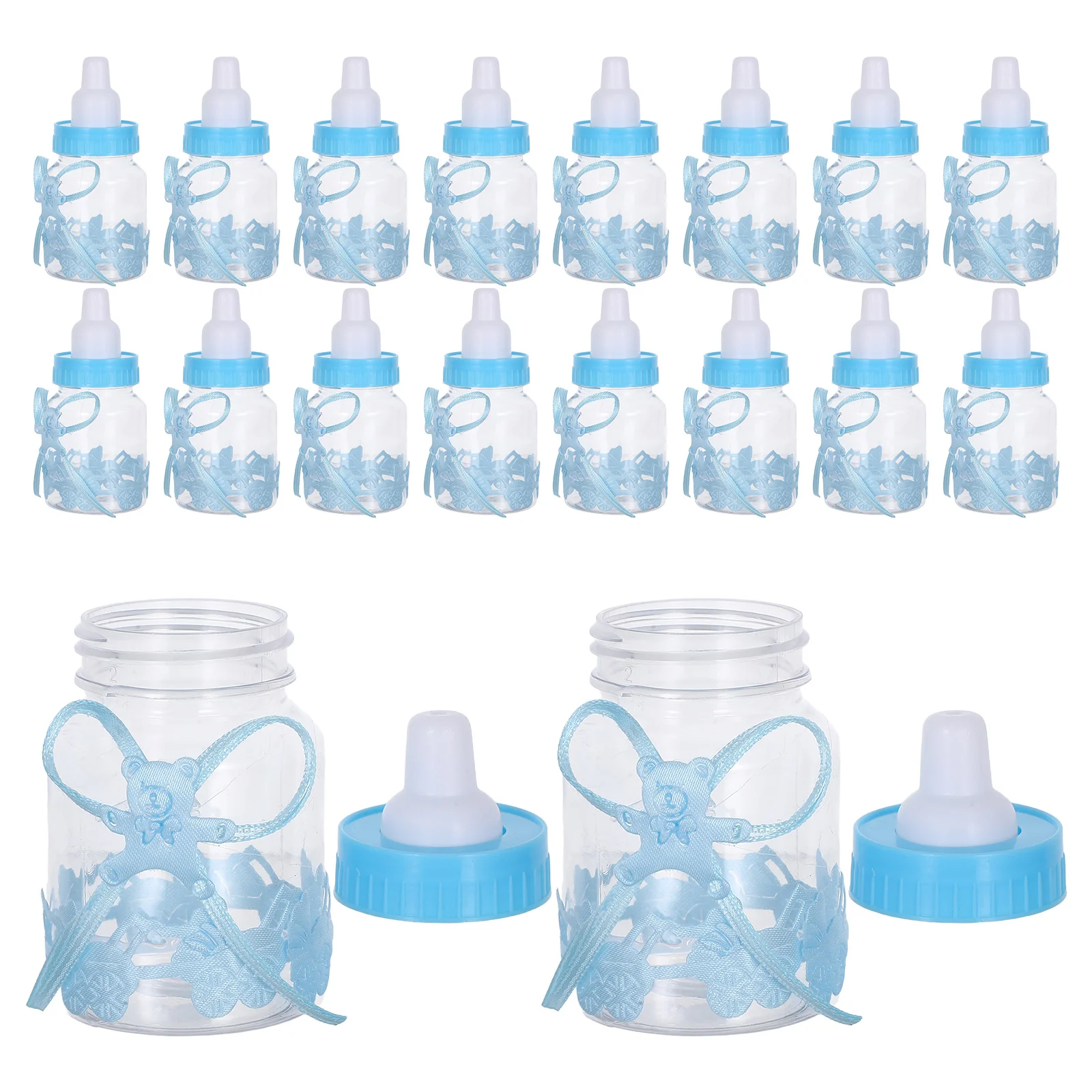 

24Pcs Bear Shaped Transparent Candy Boxes Baby Shower Favors Party Treat Containers Gift Boxes Bear Baby Bottle Opener