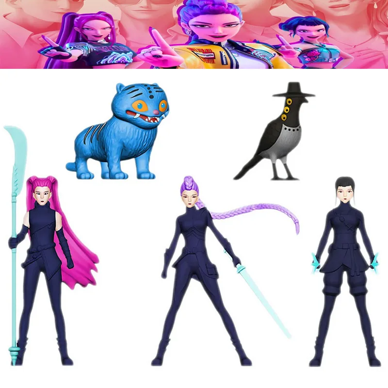 5 unids/set Kpop Demon Hunters figura Pvc modelo Anime figura colección estatua decoración de escritorio muñecas niños juguete regalo de Halloween