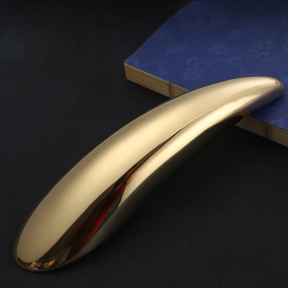 Whole Body Universal Foot Massage Brass Scraping Knife Pure Copper Guasha Plate Back Shoulder Neck Body Guasha Massage Tool