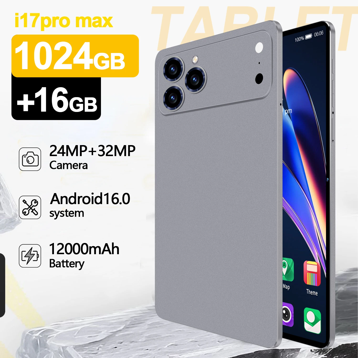 2026 Pad 17 Pro Max Tablet 11.6 Inch 16GB+1TB 20000mAh Battery