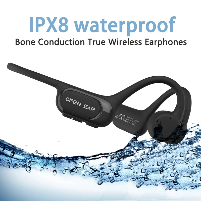 Bone F4 Bluetooth Swimming bone Conduction Headphones Fast charge talk noise cancelling 32GB memory IP68 waterproof headphones