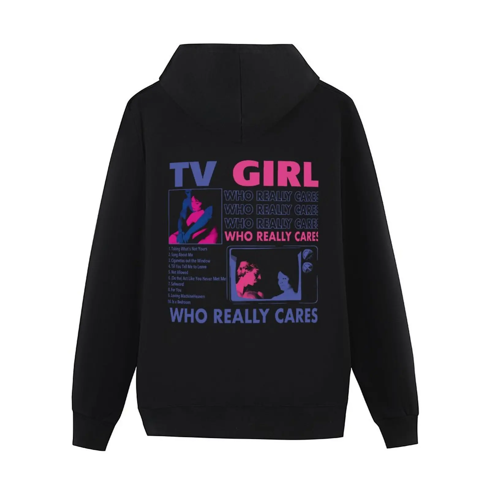 ملابس بقلنسوة لألبوم TV Girl Who Really Cares للرجال على الطراز الكوري ملابس جمالية ملابس أنيمي بقلنسوة للرجال