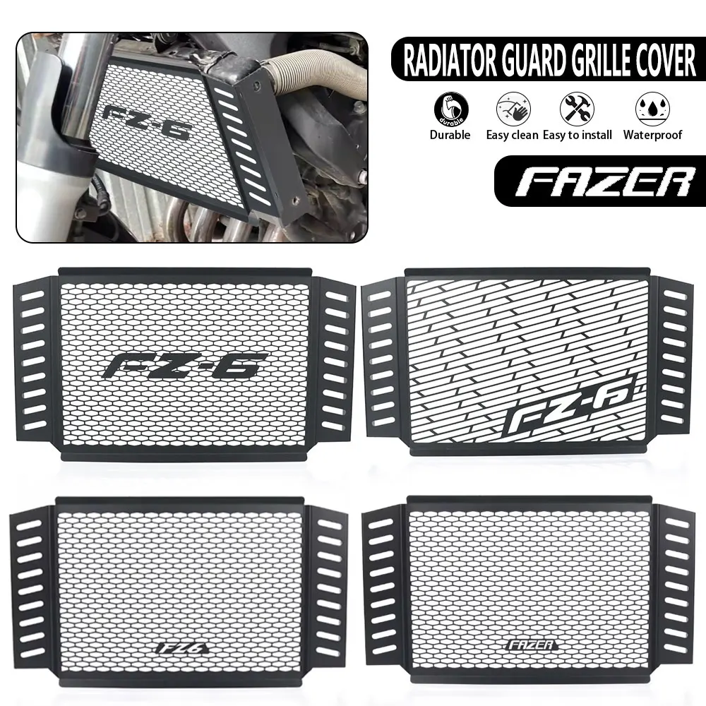 

Motorcycle Accessories FOR YAMAHA FZ6 Fazer 2007 2008 2009 2010 FZ-6 FZ6FAZER Radiator Guard Grill Engine Cooler Protector Cover
