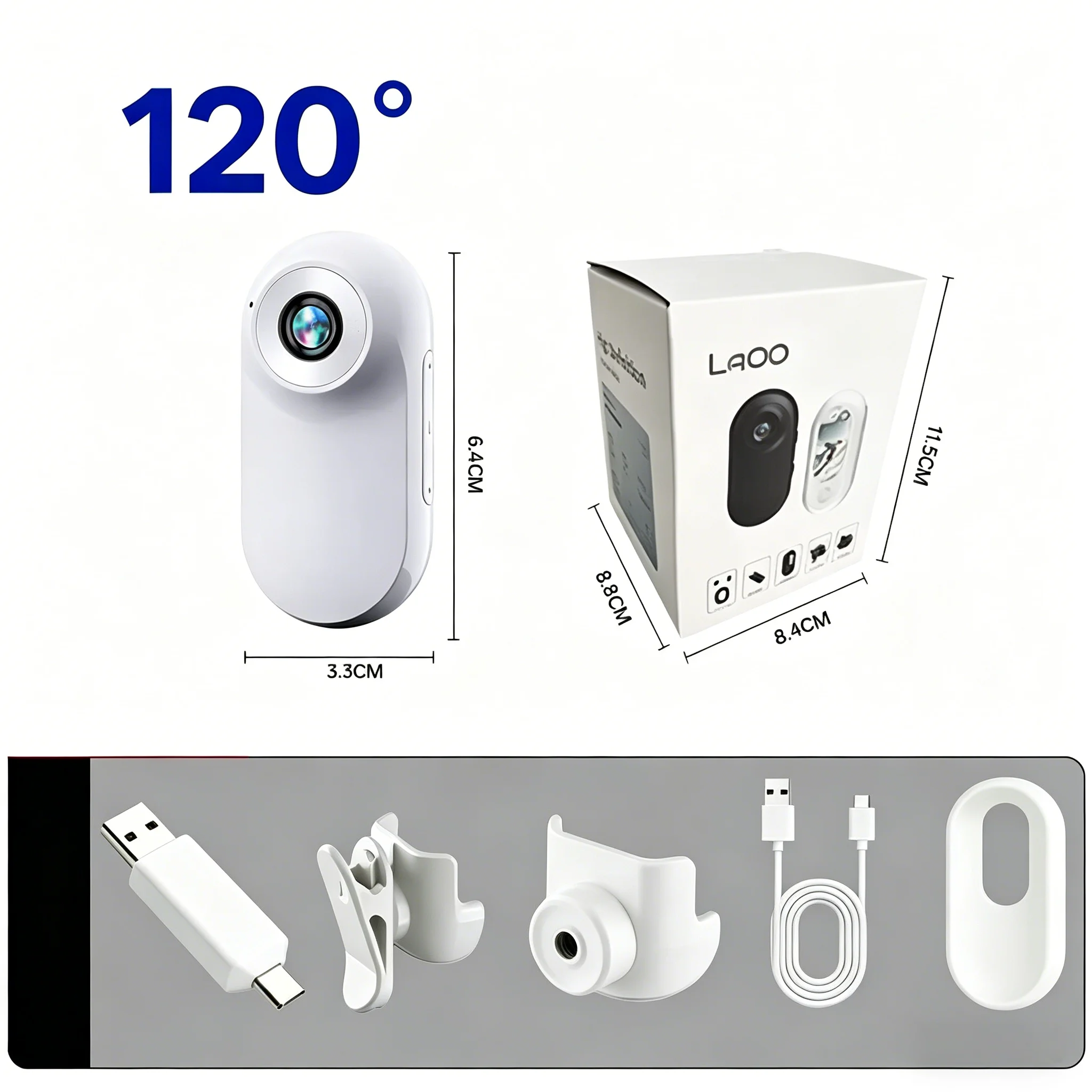 Nwe 4K Mini Body Action Wearable Body Camera Magnetic Thumb Size Action Cam Stabilization Audio/Video Recording Action camera image 3