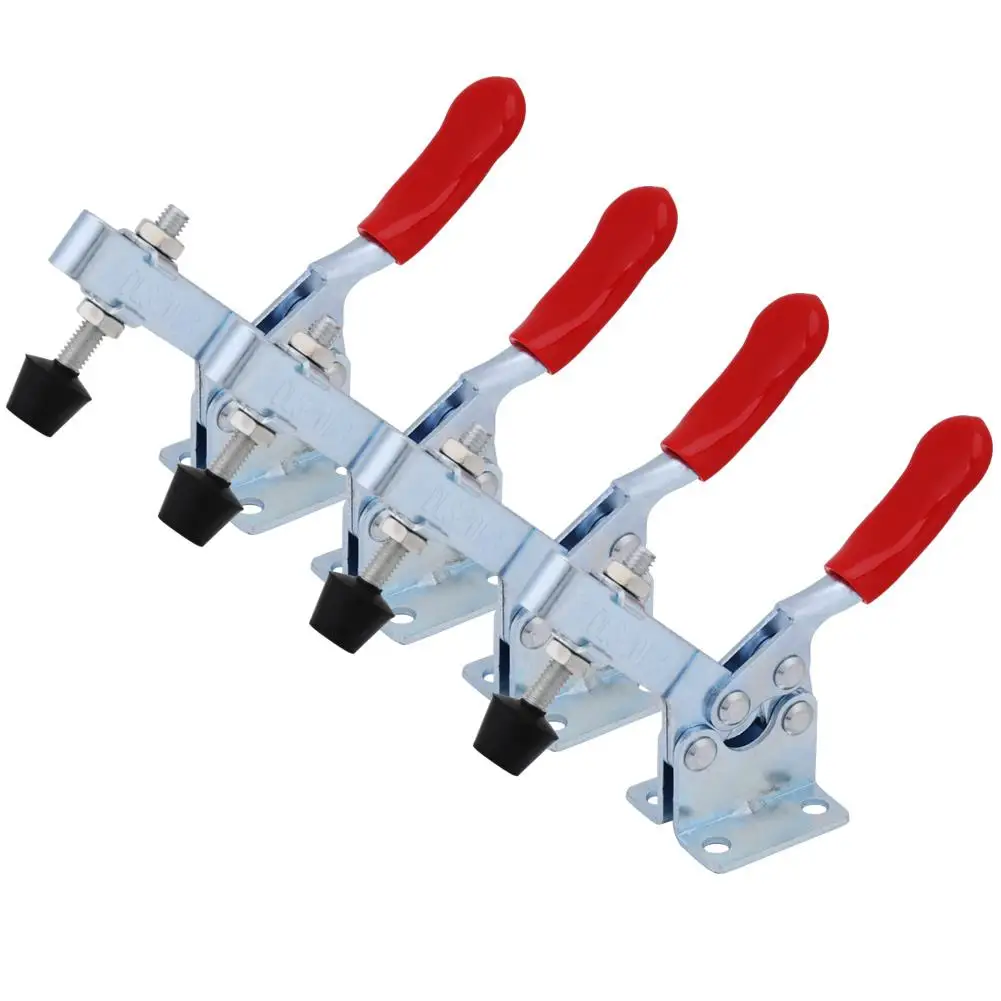 

4Pcs Metal Quick Release Toggle Clamps 201-B Anti-Slip Workholding Clips for Securely for fixing Workpieces