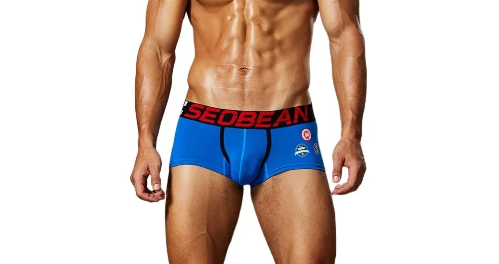Cotton Bulge Boxy Underwear for Men Sexy U Convex Pouch Boxer Briefs Youth Breathable Cozy Sweat Absorb Sports Trunks Daily Wear