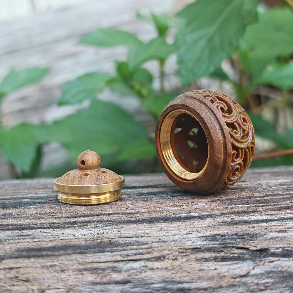 1 Inch Wooden Xishi Lotus Fragrance Sachet Ornament, Openable, Simple Style, Suitable for Fireplace, Office Decoration, Study Room, Indoor Decorations, Desktop Decorations, Housewarming Gift, Gift for Best Friend