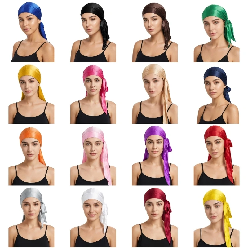 N7YF Chemo Turban Durag for Women Multicolored Head Wrap Comfortable and Fashionable Headscarf Hat