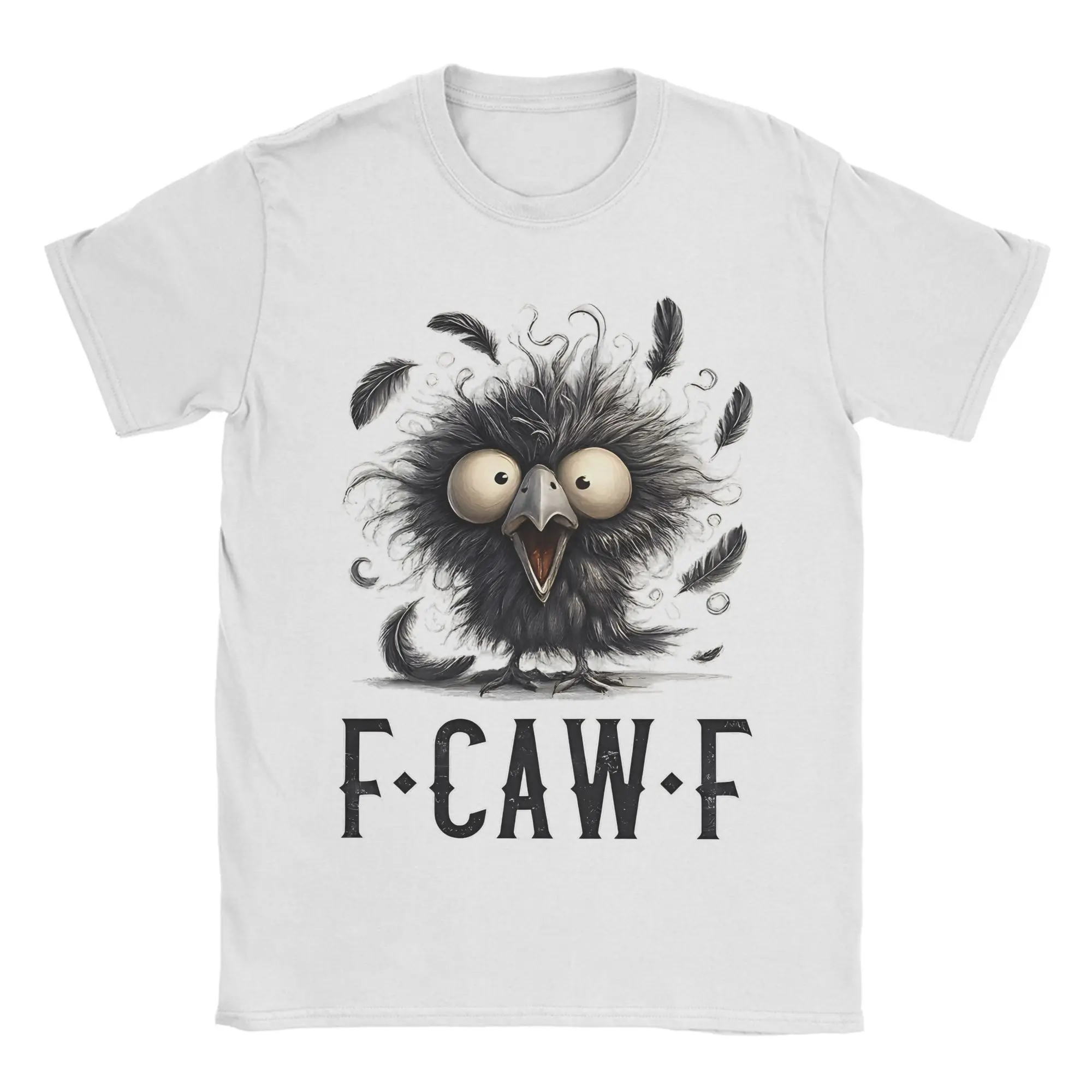 أزياء لطيف الطيور F-Caw-F الكرتون تي شيرت الرجال 100% القطن قصير الأكمام س الرقبة الصيف بلايز القمصان