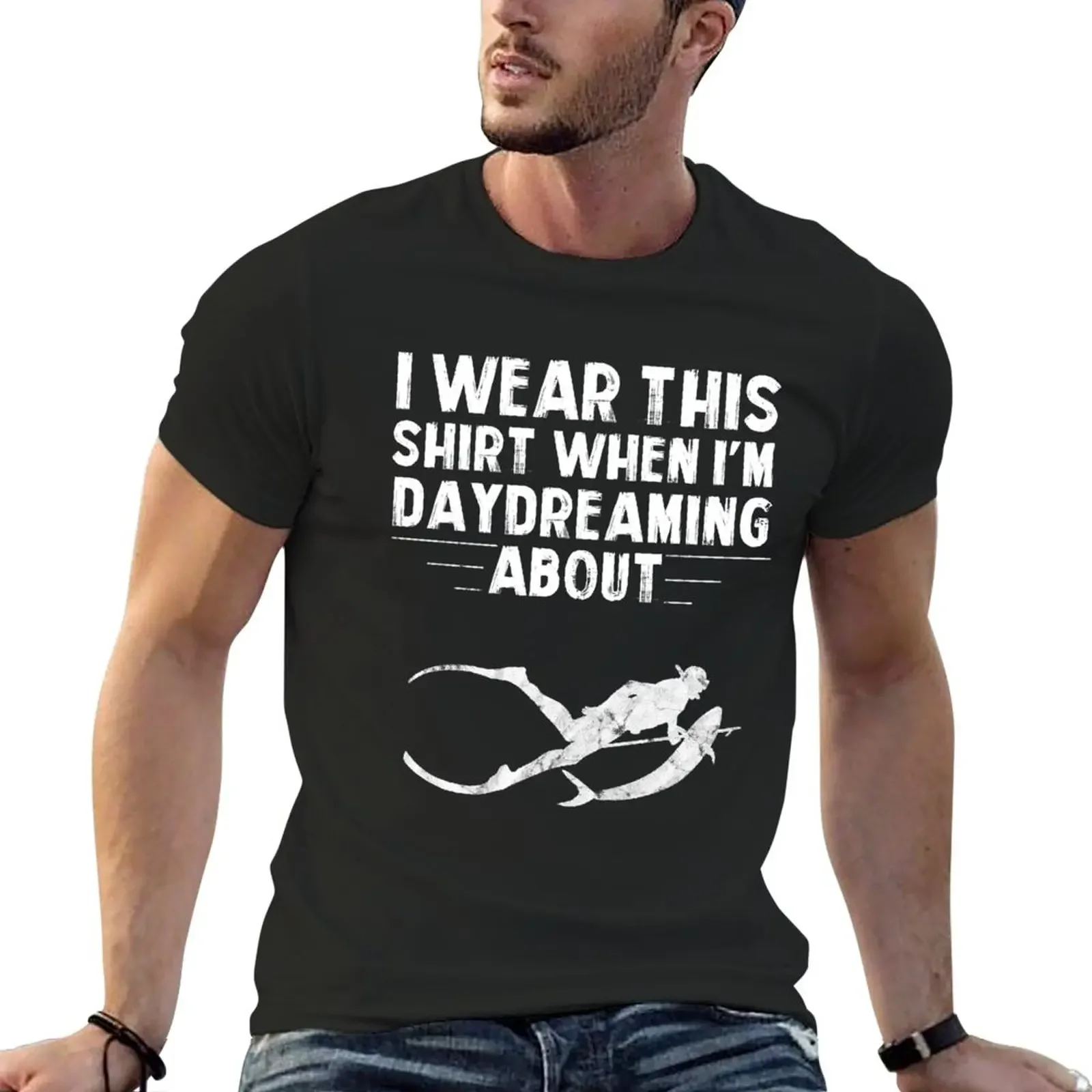 

Spearfishing I wear this shirt when I’m daydreaming T-Shirt animal prinfor boys hippie clothes black t-shirts for men