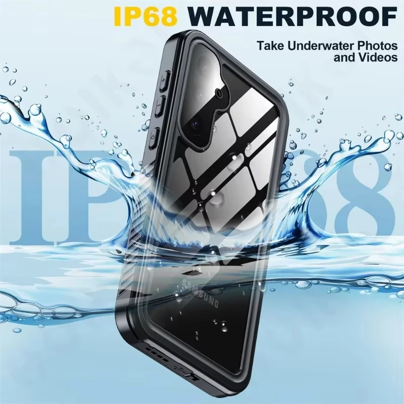 Водонепроницаемый чехол IP68 для Samsung Galaxy S25edge S23 S22 S21 S20 S24 Plus Ultra FE для A54 5G Note 20, роскошный чехол для телефона для плавания