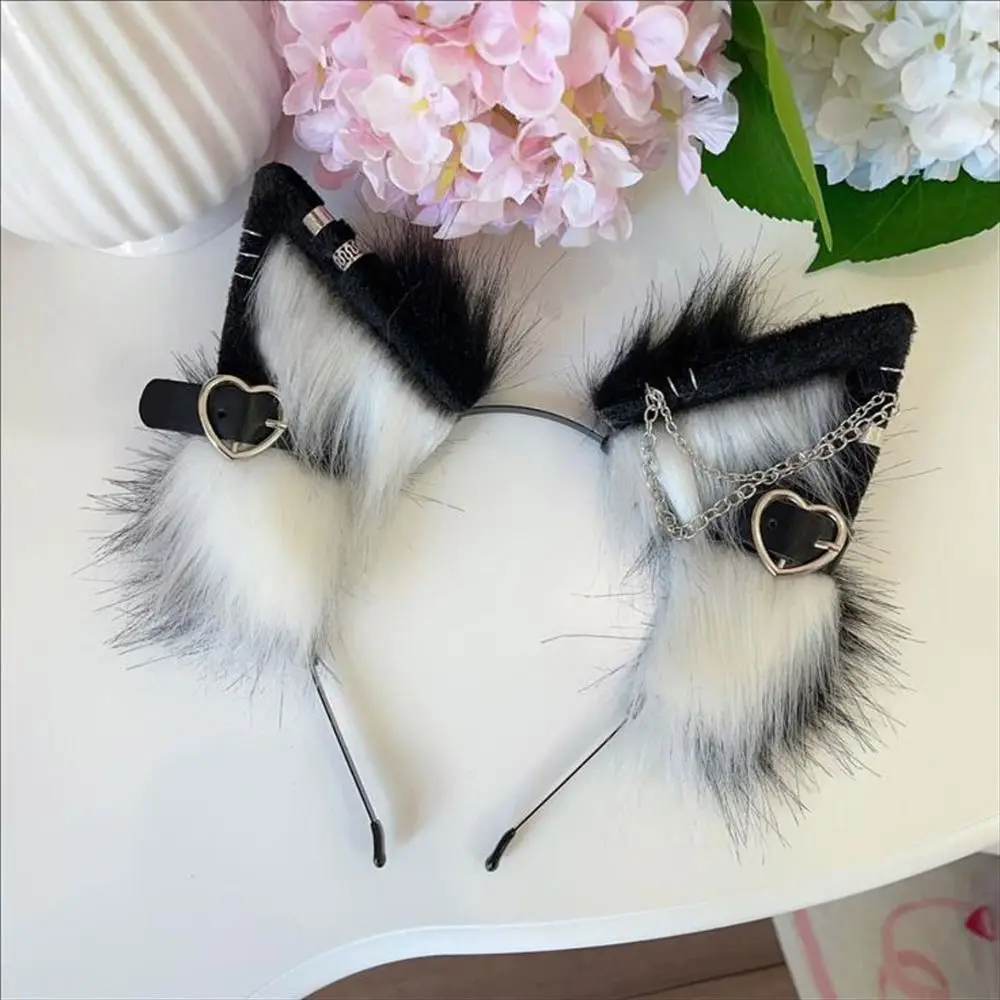 Haarspeld Cat Ear Lolita Haarband met Liefde Hanger Riem Hoofdband Lolita Cosplay Haaraccessoires Halloween Cosplay Kostuum