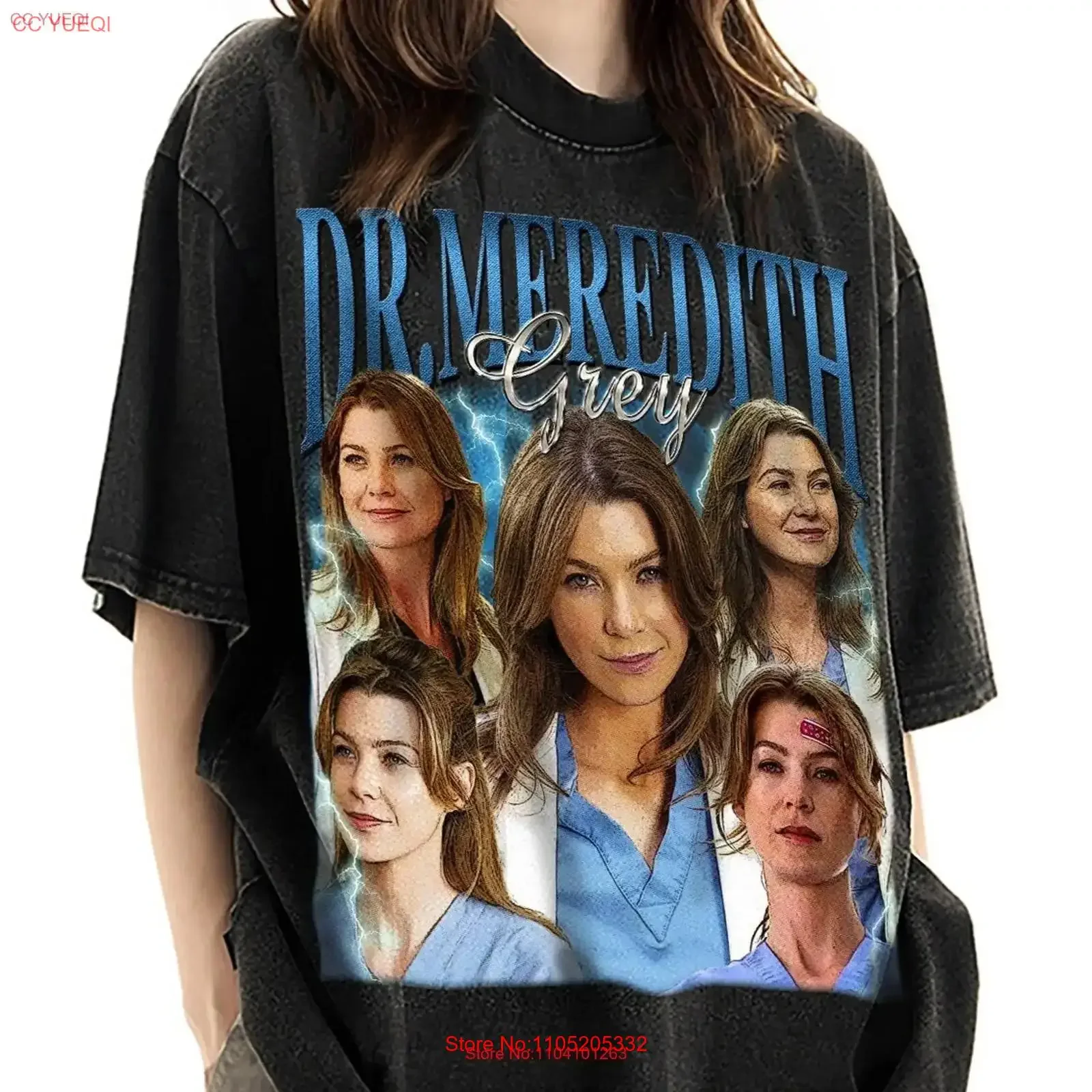 Limited Dr Meredith Grey Vintage T Shirt Actress Homage tee 90s retro design graphic Ideal for Him and Her vintage Washed