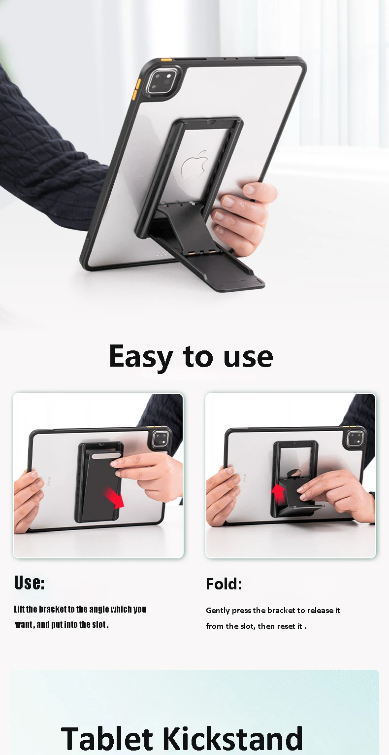 Tragbarer Tablet-Ständer, faltbar, Aufbewahrung, tragbar, klebrig, kreativ, Tablet-Halterung für Ipad, Desktop, E-Reader-Halterung, Tablet-Halter – Detail 5