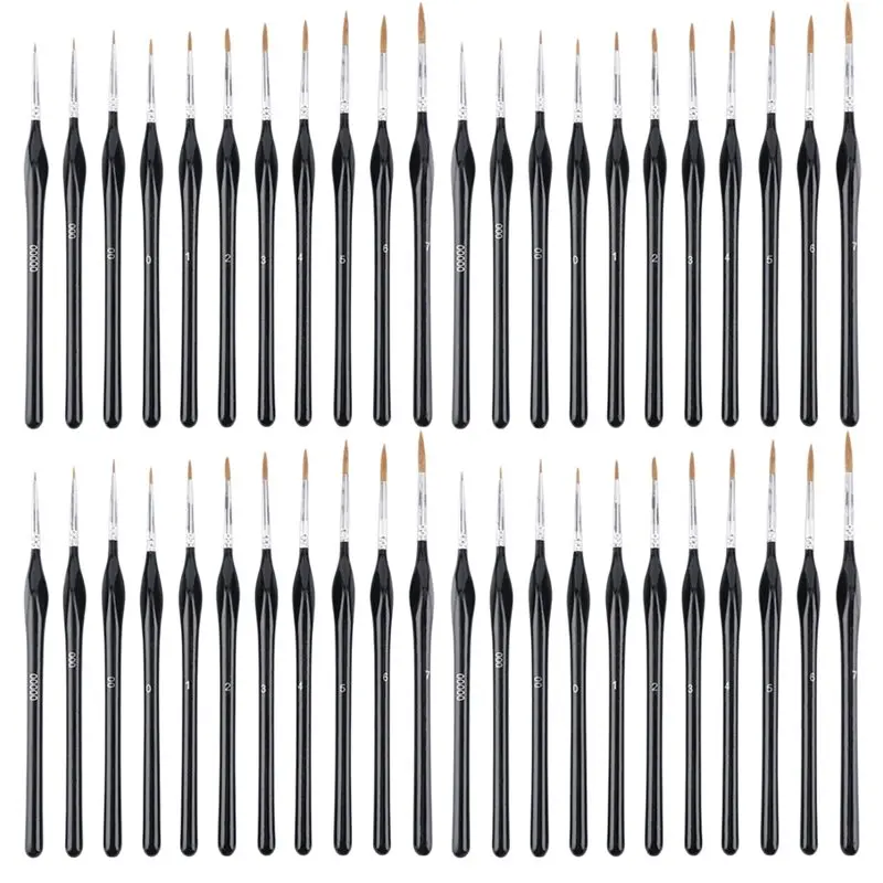 MACH-Yutiars Paint Brushes Set 44 Pcs Miniature Detail For Acrylic, Oil Watercolor& Paint