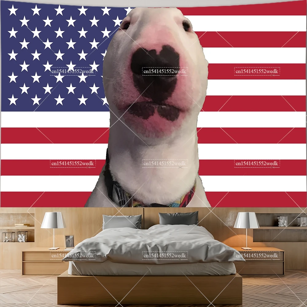 Walter Dog Garden Flag Tapestry Cartoons Tapestrys Wall Hanging Aesthetic Room Decor Flags Outdoor Banners Background Cloths