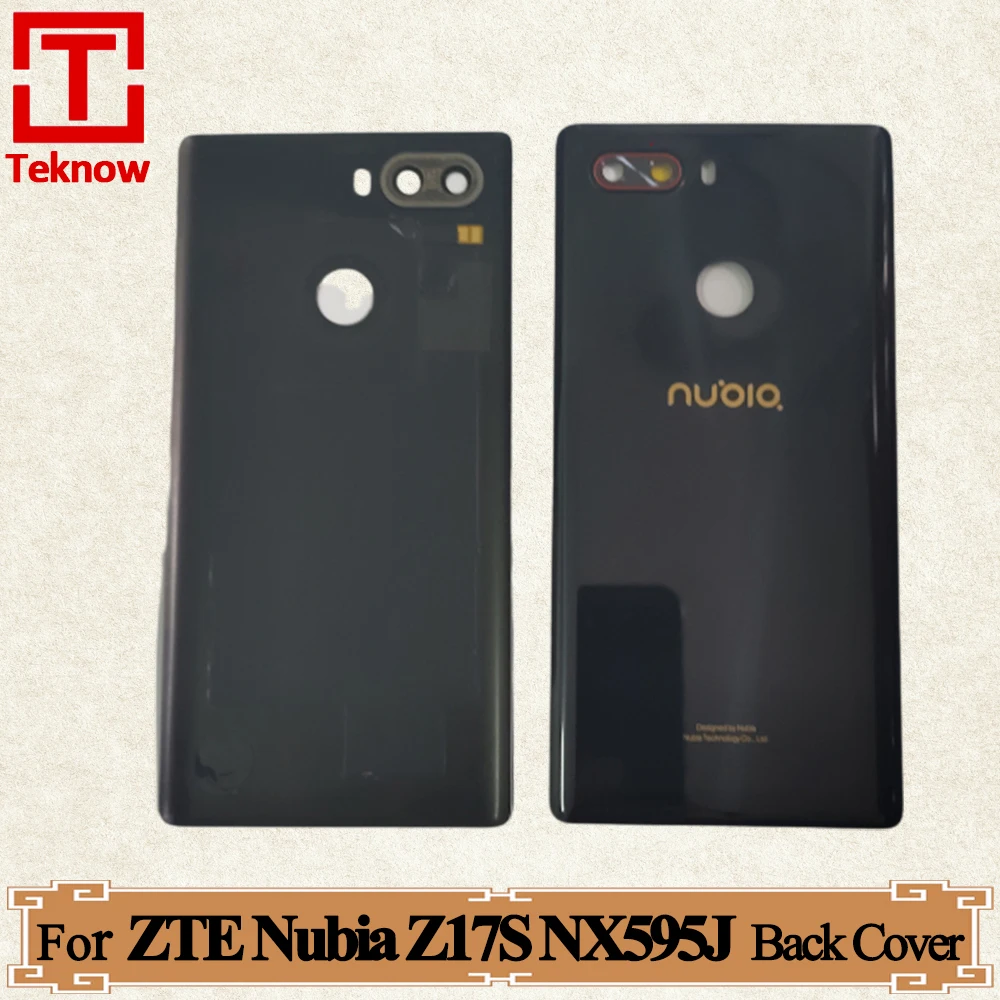 

100% Original Battery Back Cover For ZTE Nubia Z17S NX595J Phone Shell with Camera Glass Lens Housing Door Rear Case Lid