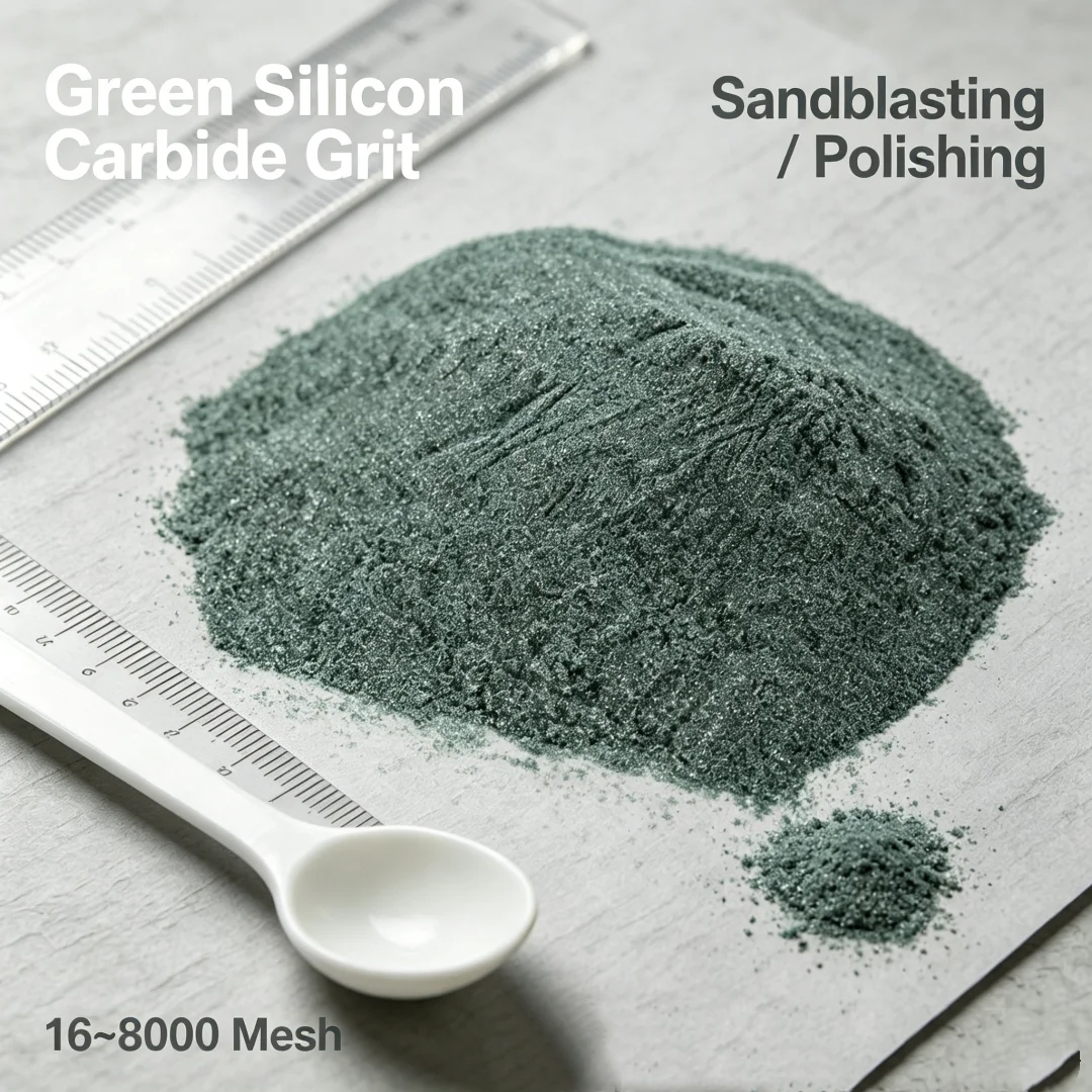 Green Silicon Carbide Grit 16~8000 Mesh SiC Powder for Sandblasting Polishing Abrasive Tools Refractory Material