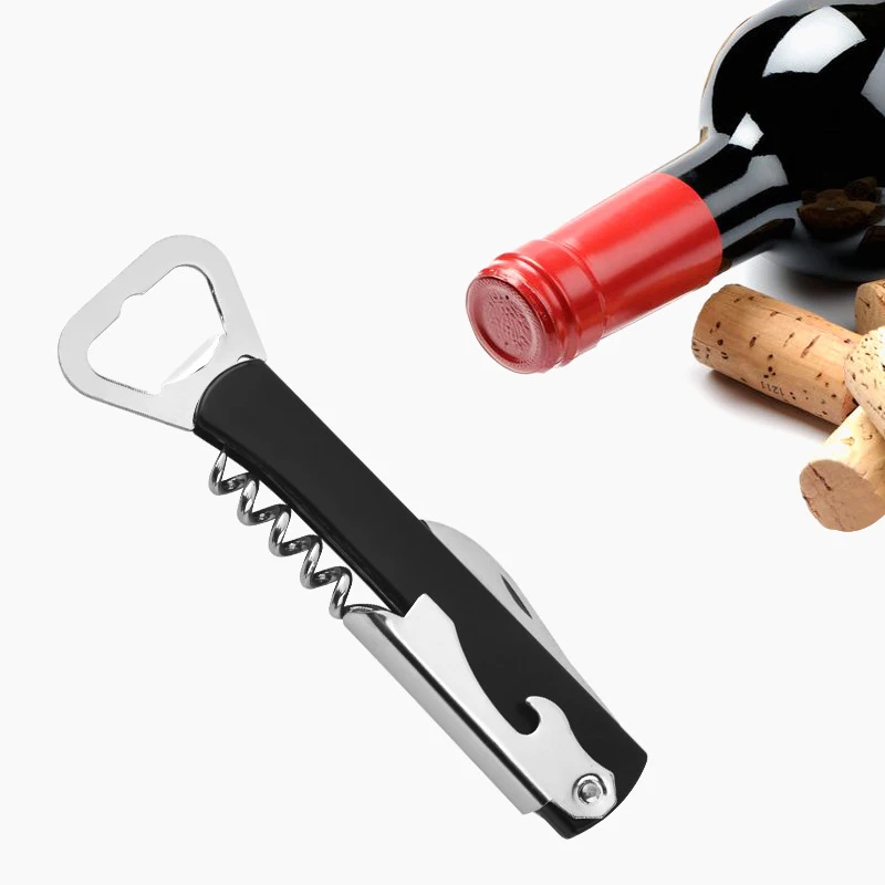 

Portable Easy Wine Opener Mini Stainless Steel Metal Corkscrew Bottle Corkscrew Double Hinged Outdoor Wine Opener Beer Opener