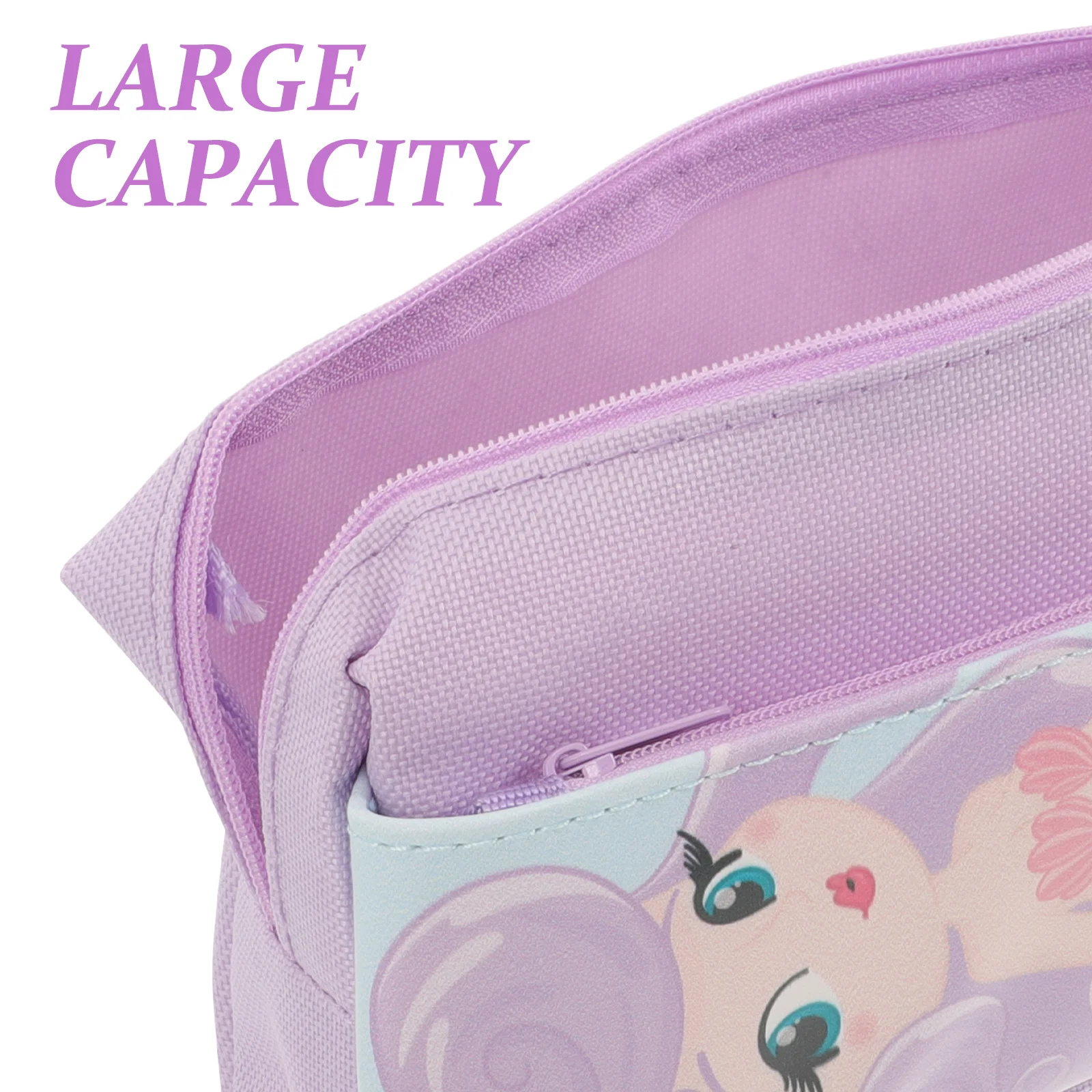 

Sequin Pencil Case Mermaid Design Double Layer Oxford Cloth Zipper Closure Cute Pencil Case Slim Stationery Organizer