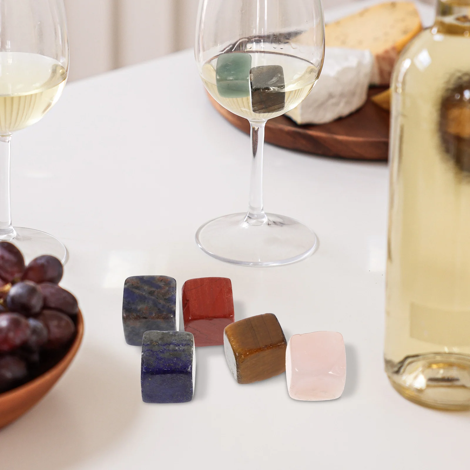 

11pcs Crystal Ice Cubes Reusable Whiskey Stones Non-Rust Drink Chillers For Wine Cooling Bar Tools Kitchen Bar