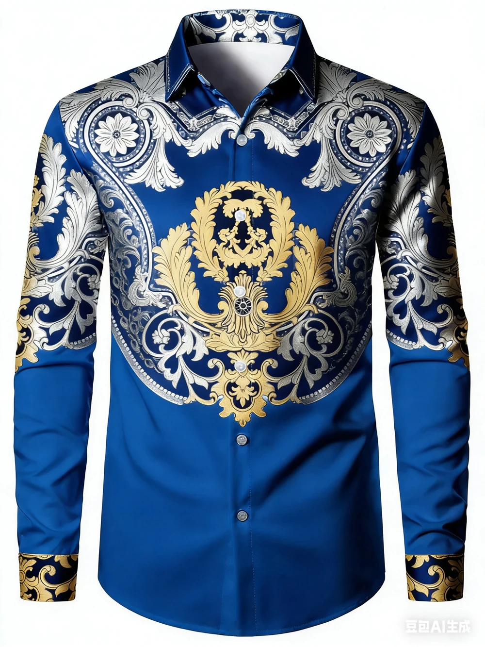 2026 Men's European Baroque Palace Pattern 3D Printed Shirt Hawaiian Beach Shirt Outdoor Party Long Sleeve Clothes Men for You