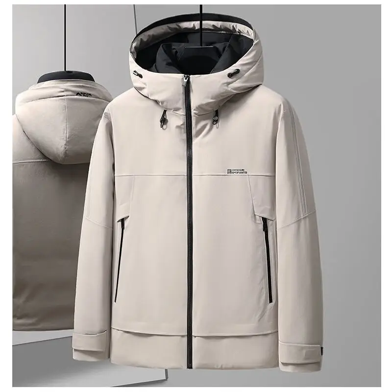 

Mens Puffer Jacket Heavy Duty Warm Winter Coat With Hood Workwear Outdoor Parka For Men Waterproof Cold Weather Down Jacket