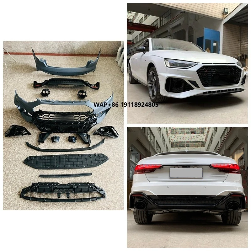 

Car Modification Upgrade RS4 Body Kit Front and Rear Bumpers for 2021 A4