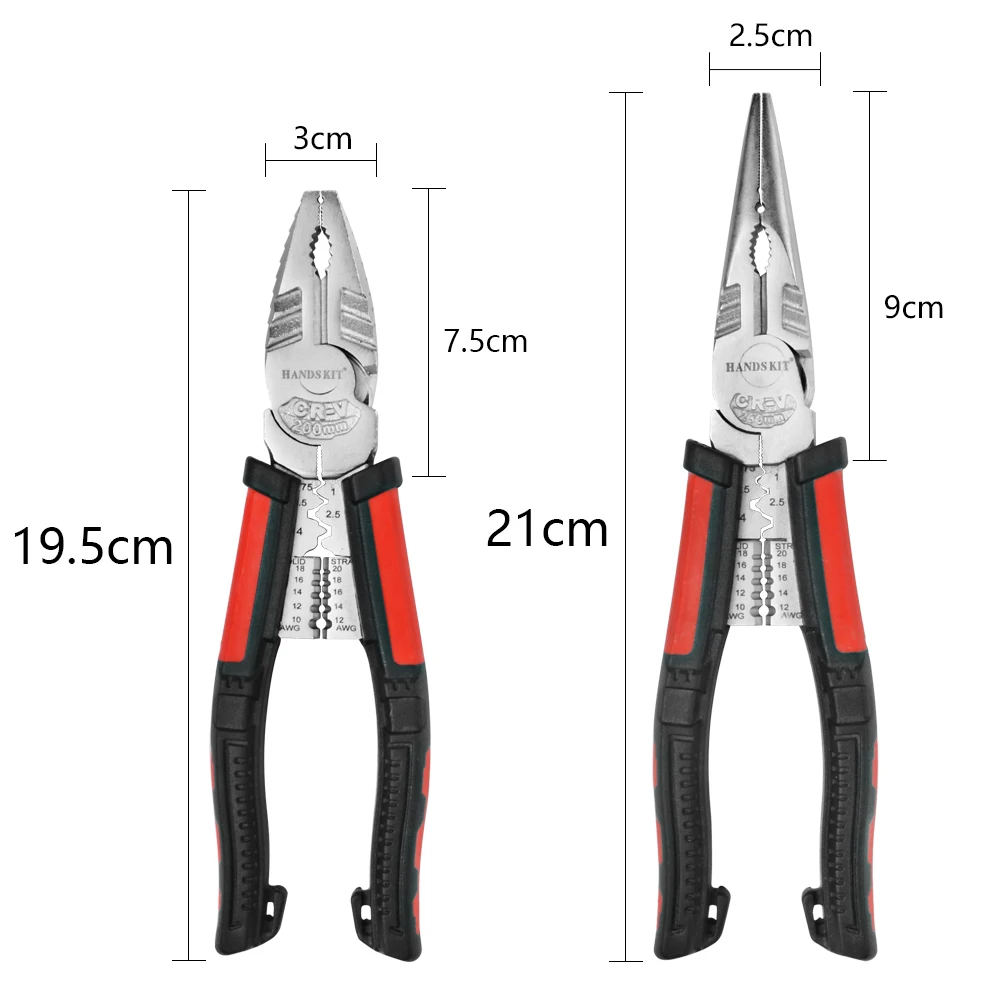 7 In 1 Wire Stripper Iron Copper Wire Cutter Cable Cutter Wire Crimping Pliers Clamper Splitting Winding Electrician Tool