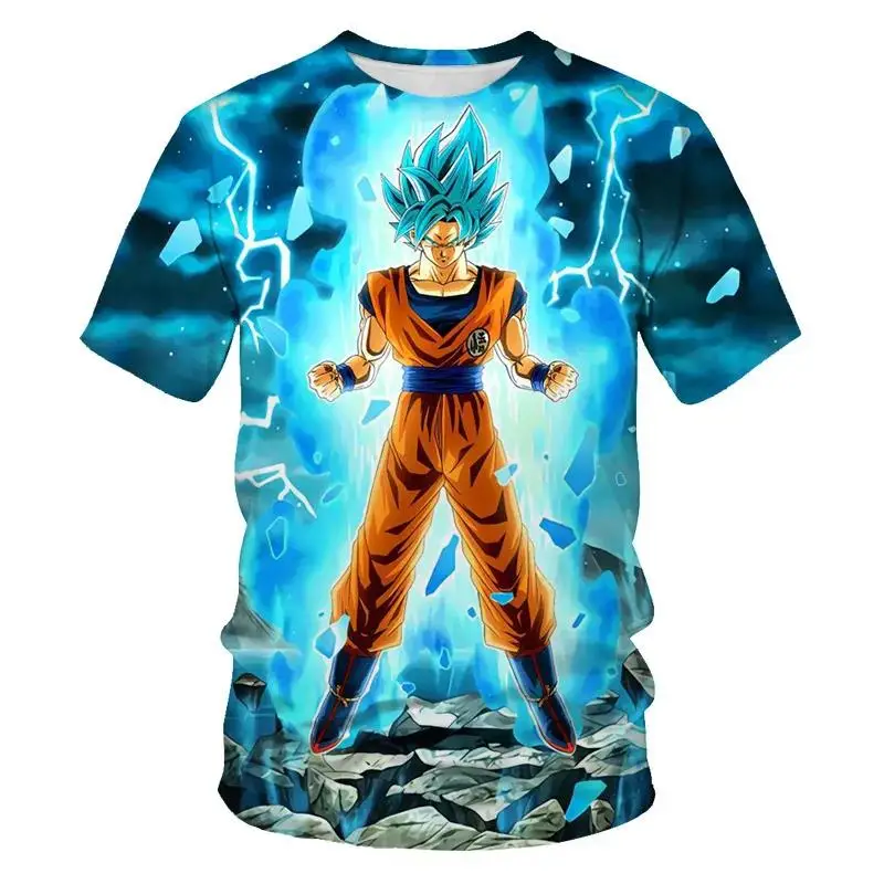 

Men's Cartoon Dragon Ball Sun Wukong Printed Children's T-shirt Summer Fashion Casual T-shirt Boys Girls Clothing T-shirt Tops