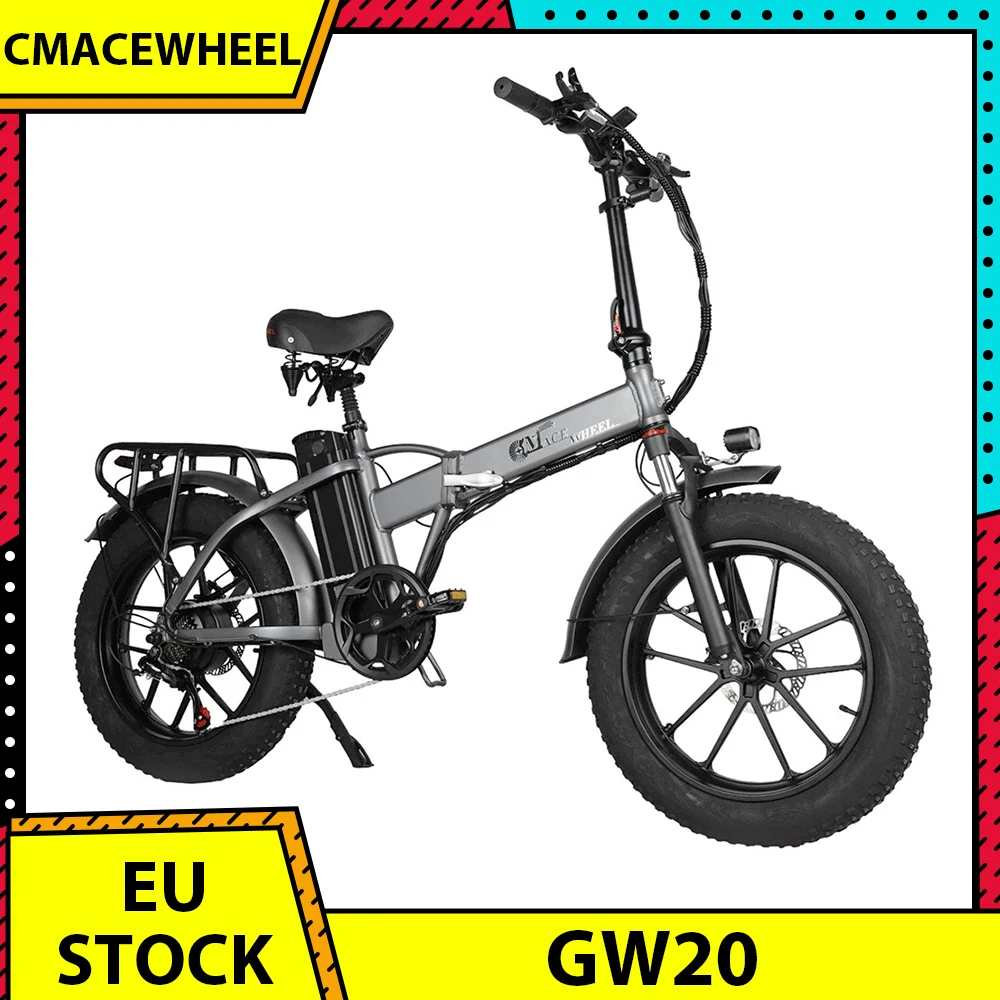 CMACEWHEEL GW20 Electric Bike 20*4.0 inch Fat Tire 750W Motor E-Bike 40km/h Max Speed 48V 18Ah Battery Electric Bicycle