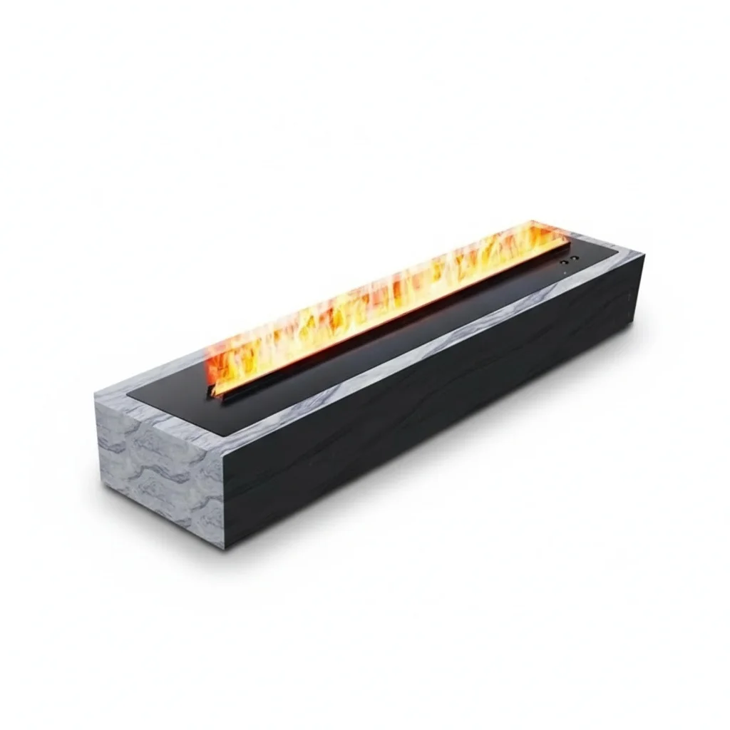 

Electric Fireplace Insert, Metal, Tempered Glass, Water Vapor Fireplace, 3D Atomization Multicolor Flame Heater for Indoor Home