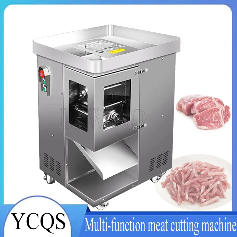 

Commercial Electric Vertical Automatic Meat Cutter Stainless Steel Meat Slicing Machine Meat Shredded Diced Machine