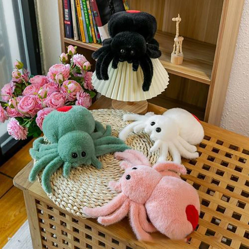 Simpatico peluche da 25 cm, simulazione di rettili, ragno, bambola per animali striscianti per il giorno della morte