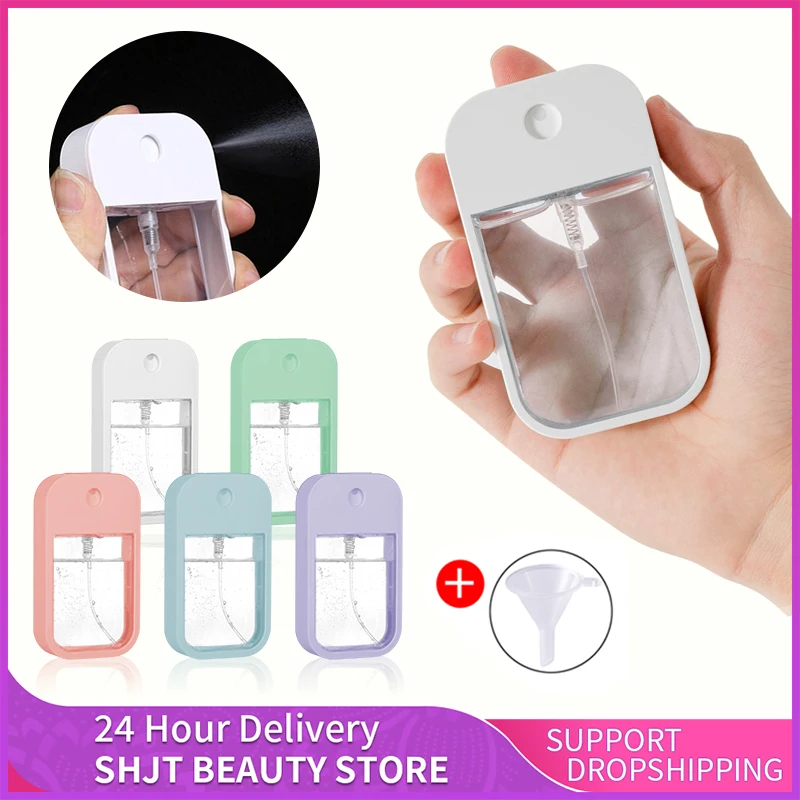 45ml Perfume Spray Bottle with Funnel Mini Portable Refillable Atomizer Travel Cosmetic Containers Perfume Alcohol Refill Bottle