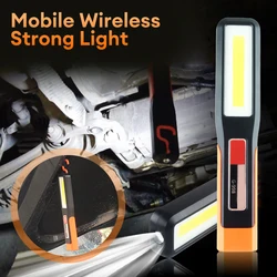 LED Work Light Car Garage Mechanic Lamp USB Rechargeable Flashlight Magnetic Hook Hand Tool Camping Light Flashlight