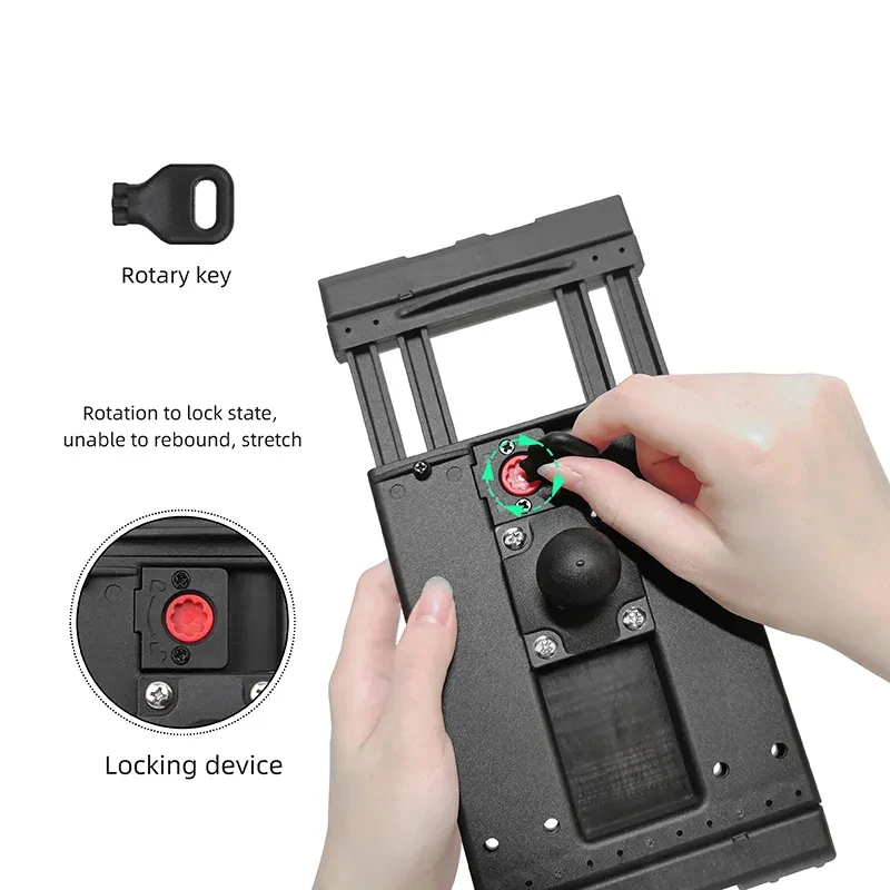 Rugged Tablet Mount Drill Base iPad Holder AMPS Mounting Secure Spring-Loaded Tablet Holder Cradle with Lock for 7''-11'' Tablet