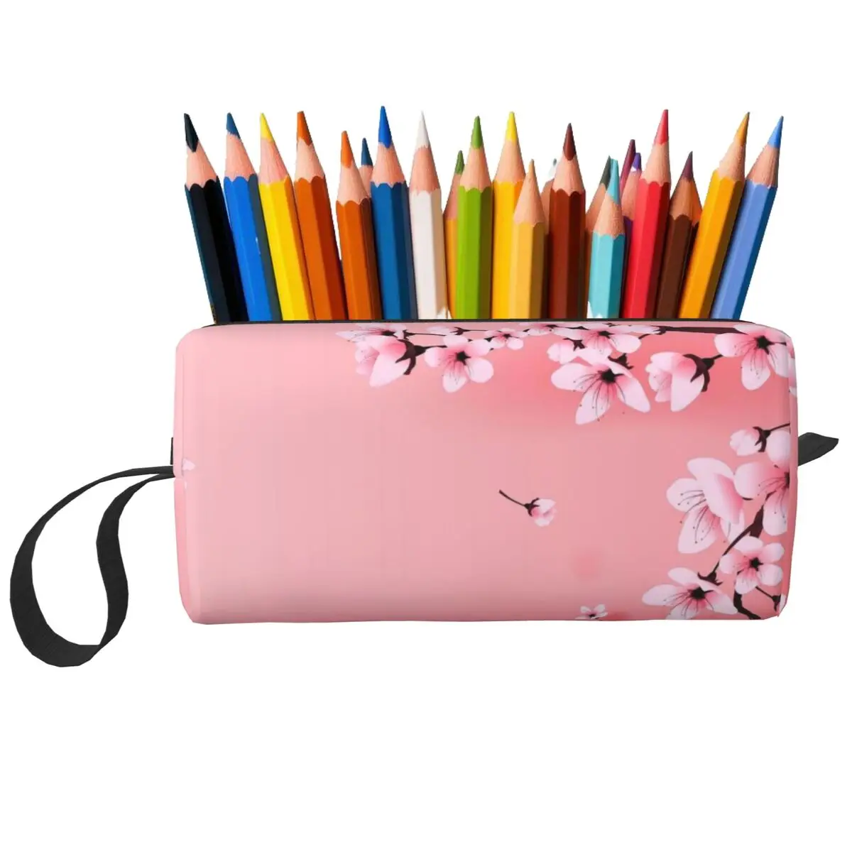 Sakura Tree Cherry Blossom Floral Flower Pencil Case for Boys Girls Pen Box Pencil Bag Stationery Supplies Women Cosmetic Bag