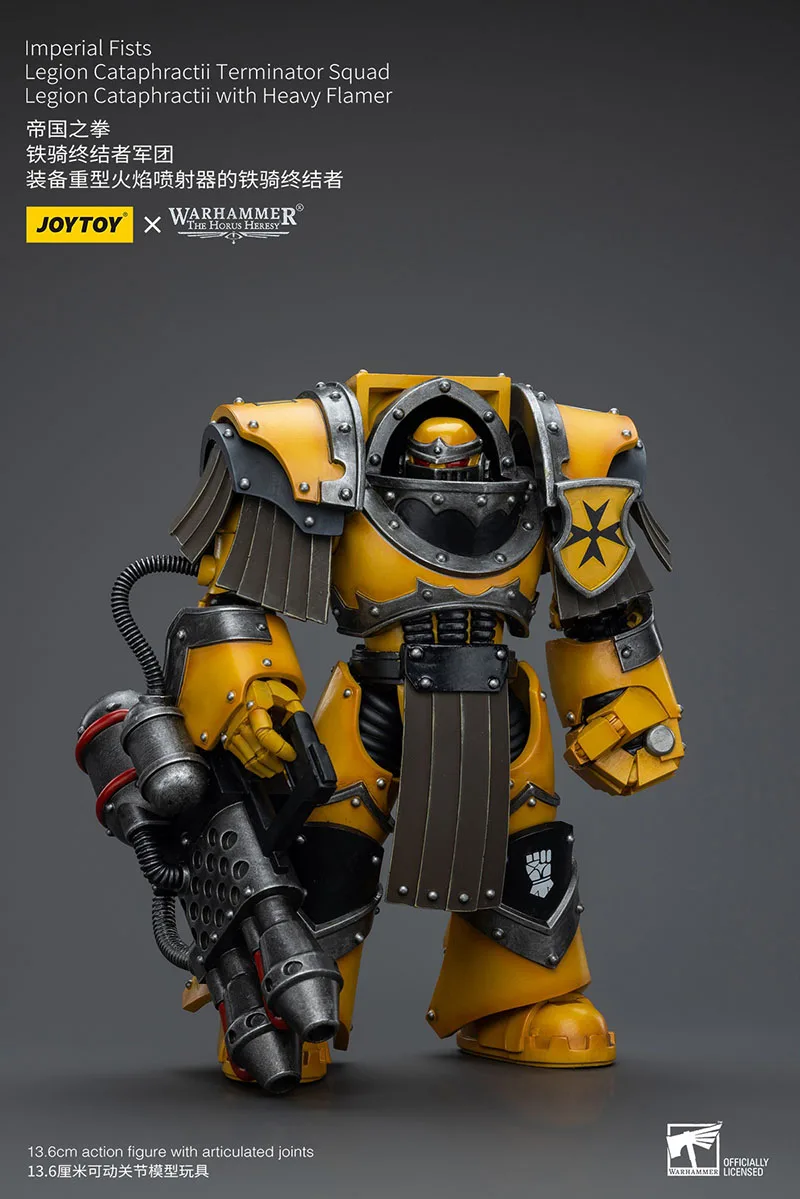 JOYTOY Warhammer 30K 1/18 Imperial Fists Legion Cataphractii Terminator Squad Figurka Akcji Gra Wojskowa Figurka Żołnierza Zabawka
