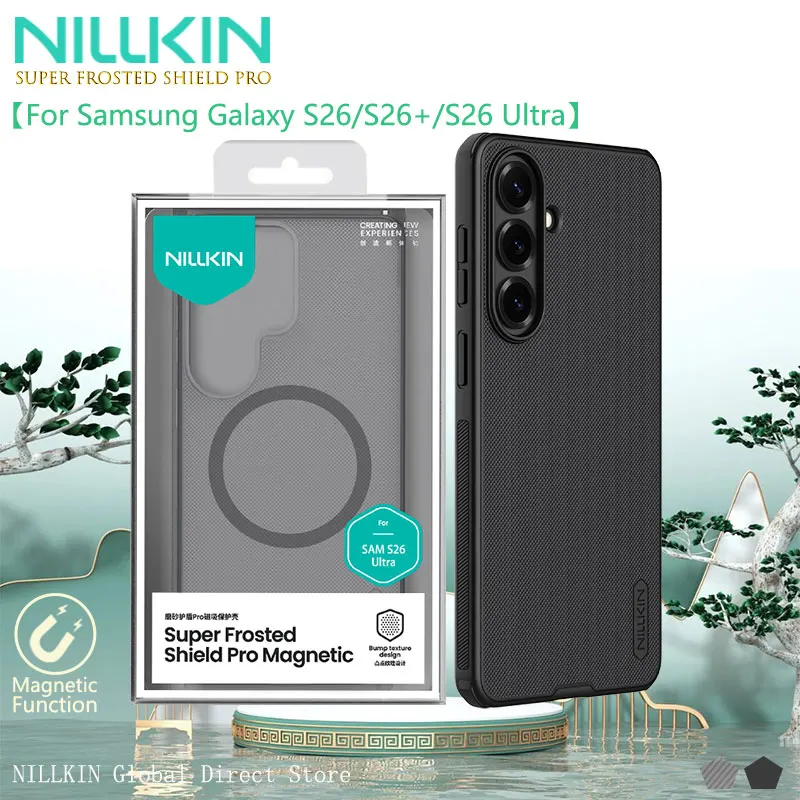 Nillkin capa fosca à prova de choque para samsung galaxy s26/s26 +/s26 ultra, amortecedor tpu e parte traseira de pc, proteção contra quedas, recortes precisos