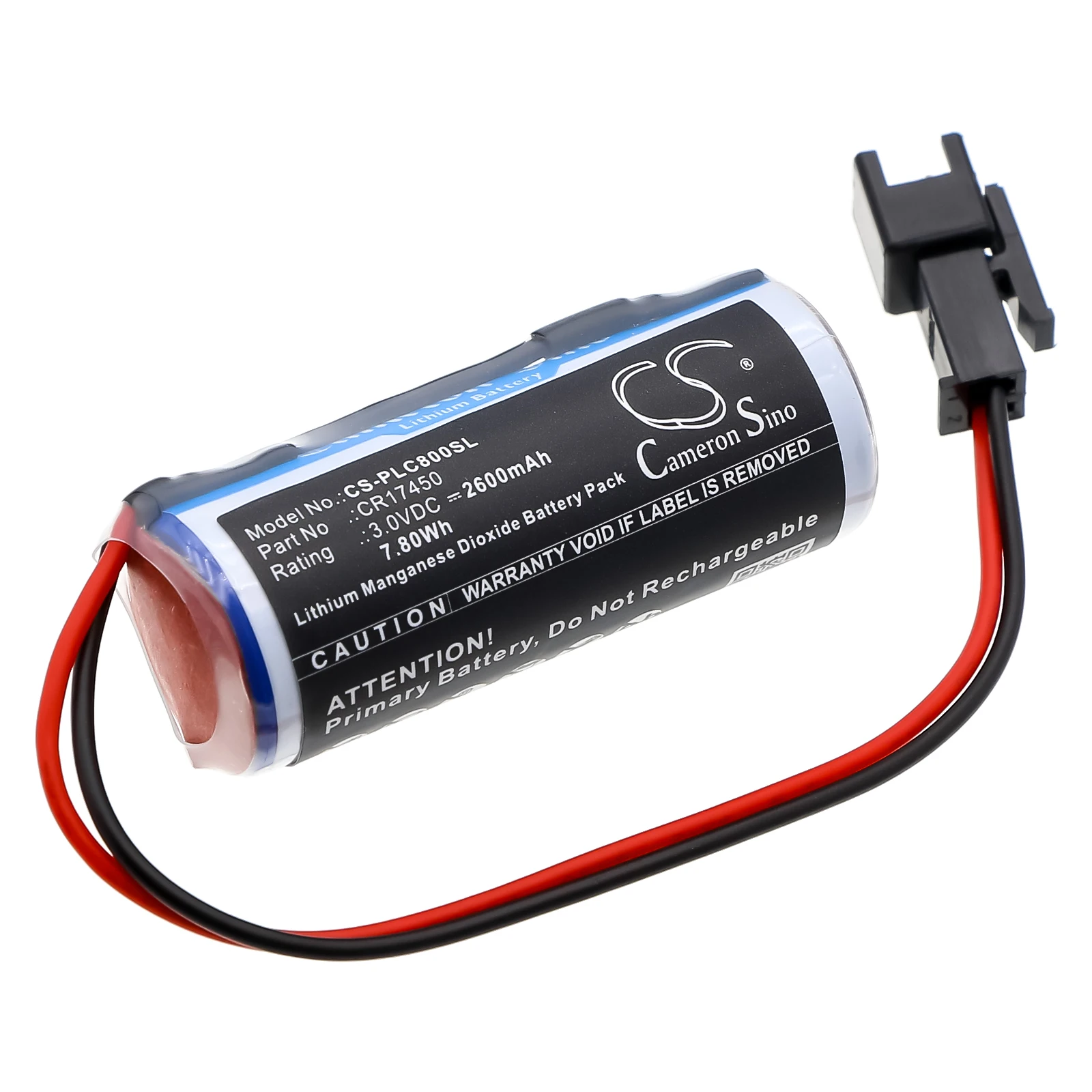 Li-MnO2 PLC Battery for Sanyo, 3.0V, 2600mAh, Compatible Models: CR8.L, CR8.LHC